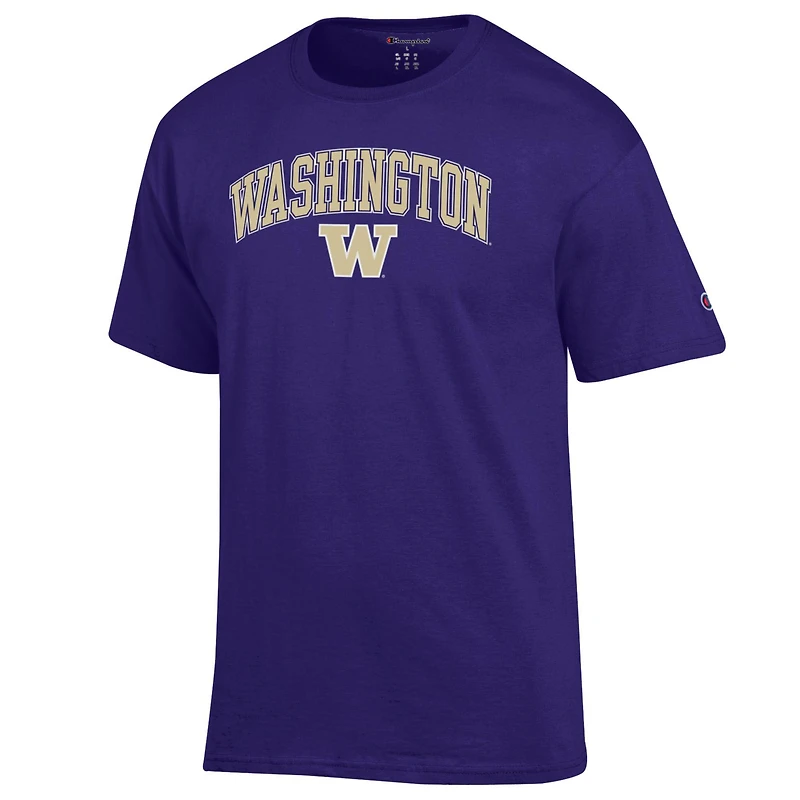 Men's Champion  Purple Washington Huskies Arch Over Logo T-Shirt