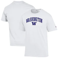 Men's Champion  White Washington Huskies Arch Over Logo T-Shirt