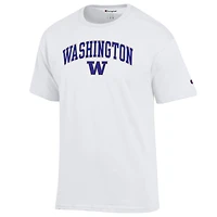Men's Champion  White Washington Huskies Arch Over Logo T-Shirt