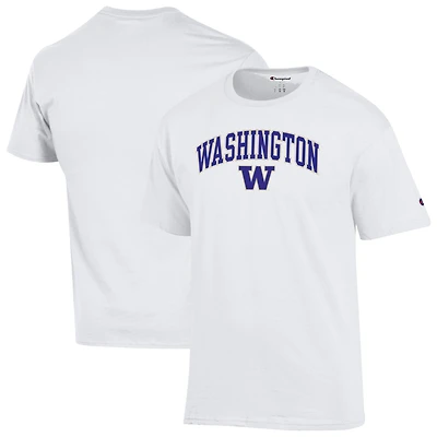 T-shirt blanc avec logo Arch Over des Washington Huskies pour homme