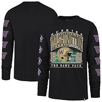 Men's '47  Black Washington Huskies Go Big Long Sleeve T-Shirt
