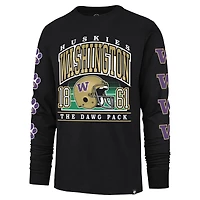 Men's '47  Black Washington Huskies Go Big Long Sleeve T-Shirt