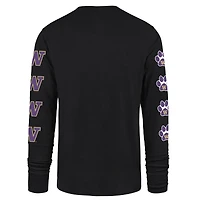 Men's '47  Black Washington Huskies Go Big Long Sleeve T-Shirt