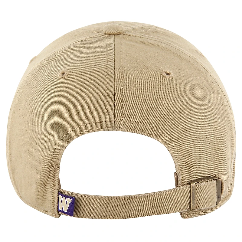 Men's '47 Khaki Washington Huskies Clean Up Adjustable Hat