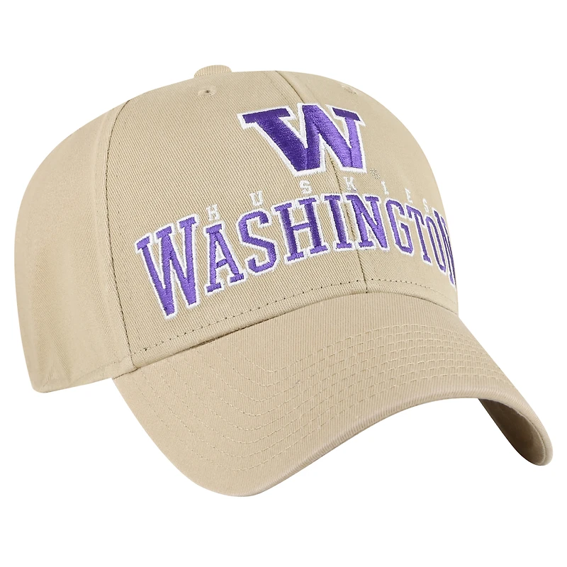 Men's '47 Khaki Washington Huskies Powell MVP Adjustable Hat
