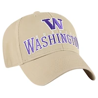 Men's '47 Khaki Washington Huskies Powell MVP Adjustable Hat