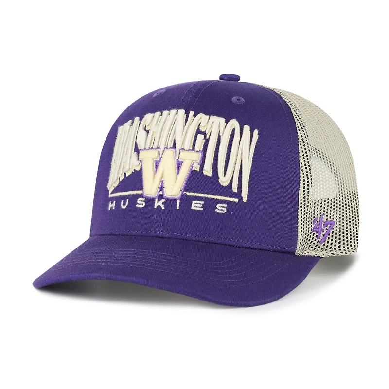 Casquette de camionneur ajustable violette Washington Huskies Arid '47 pour homme