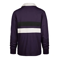 Men's '47 Purple Washington Huskies Clubhouse Knox Thames Long Sleeve Rugby Polo