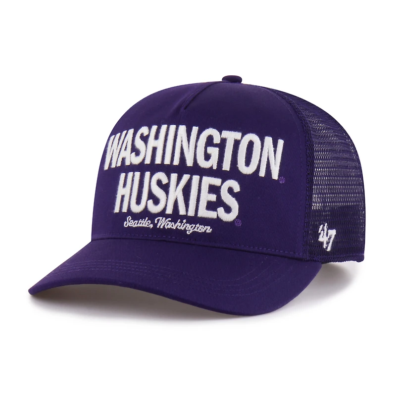 Men's '47 Purple Washington Huskies Contemporary Hitch Trucker Adjustable Hat