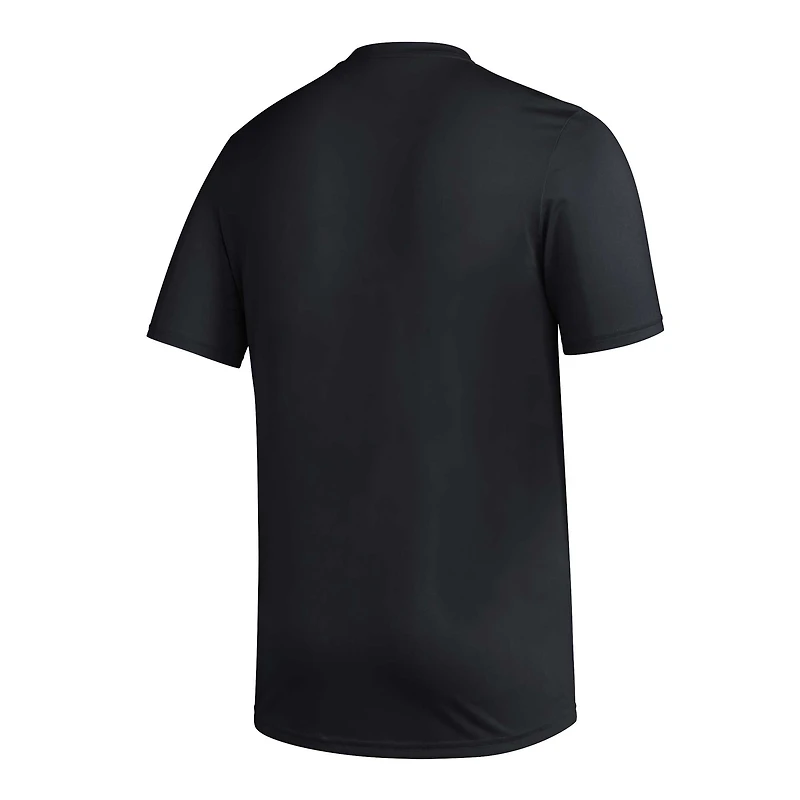 T-shirt d'avant-match adidas noir Washington Huskies Football Practice AEROREADY pour hommes