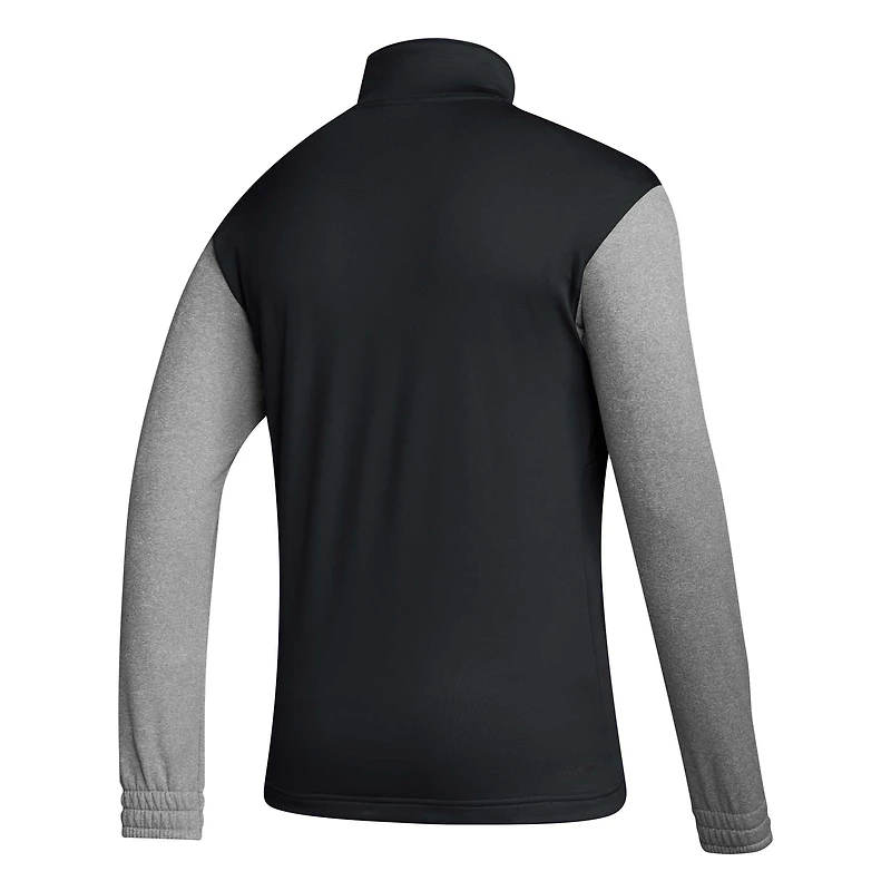 Men's adidas Black Washington Huskies Sideline AEROREADY Half-Zip Top