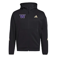 Men's adidas Black Washington Huskies Z.N.E. Full-Zip Hoodie
