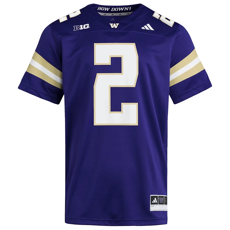 Men's adidas Demond Williams Jr Purple Washington Huskies Home NIL Football Player Jersey