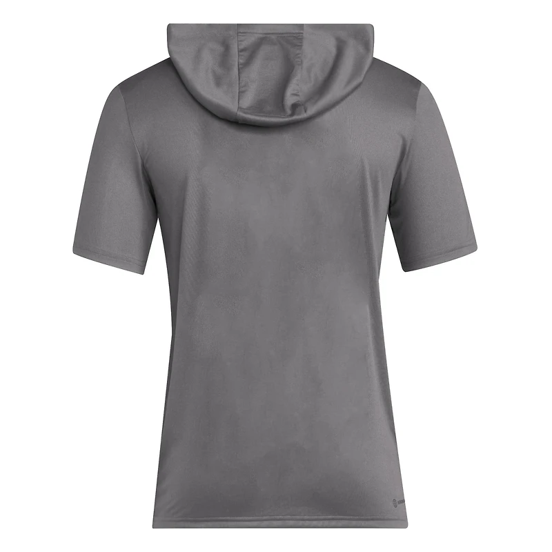 Men's adidas Gray Washington Huskies 2025 AREOREADY Sideline Training Hooded T-Shirt