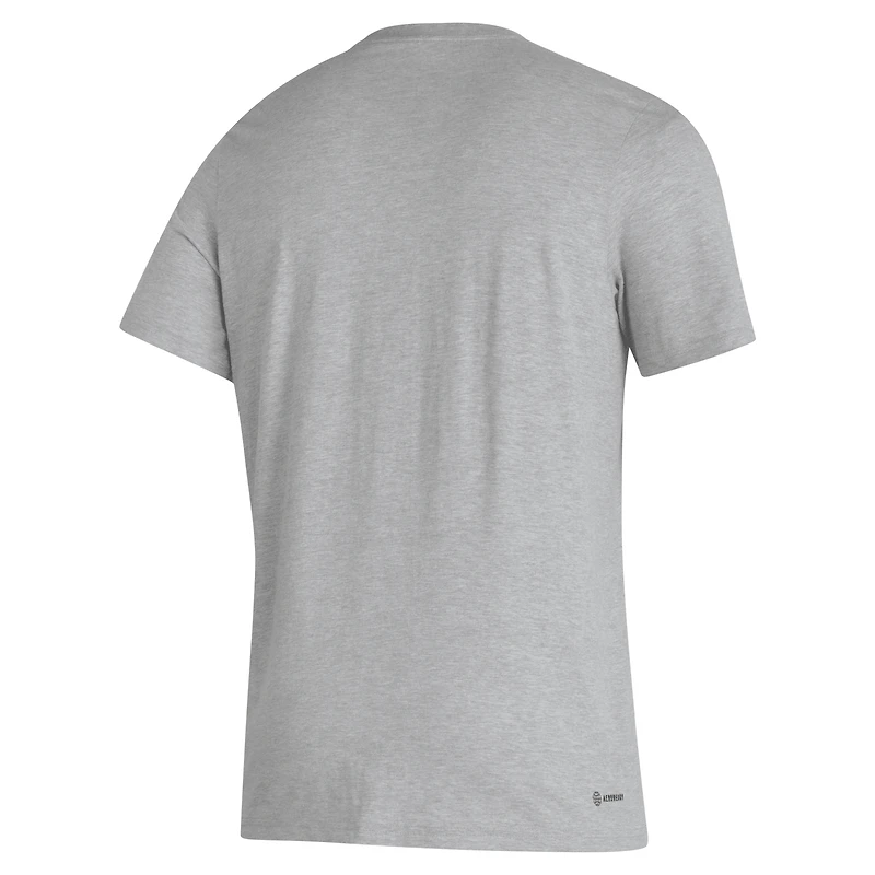 T-shirt d'avant-match AEROREADY avec logo de casier principal des Washington Huskies adidas gris pour hommes