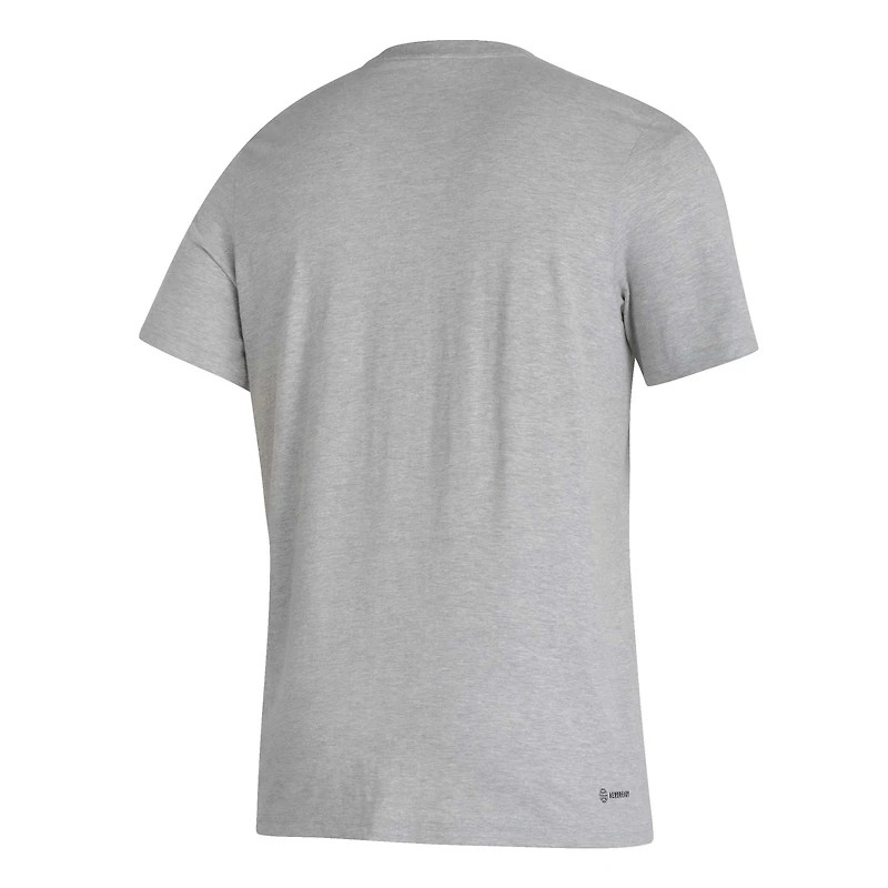 T-shirt d'avant-match adidas Washington Huskies AEROREADY gris chiné pour homme