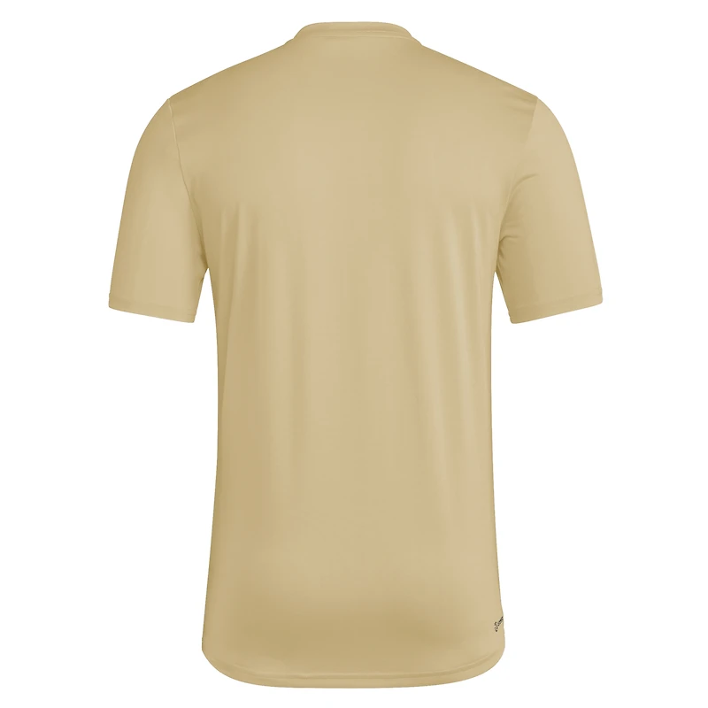 Men's adidas Natural Washington Huskies 2025 Military Appreciation Pre-Game AEROREADY T-Shirt