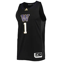 Maillot de basket-ball Swingman #1 des Washington Huskies adidas pour hommes, blanc