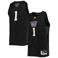 Maillot de basket-ball Swingman #1 Washington Huskies adidas noir pour homme