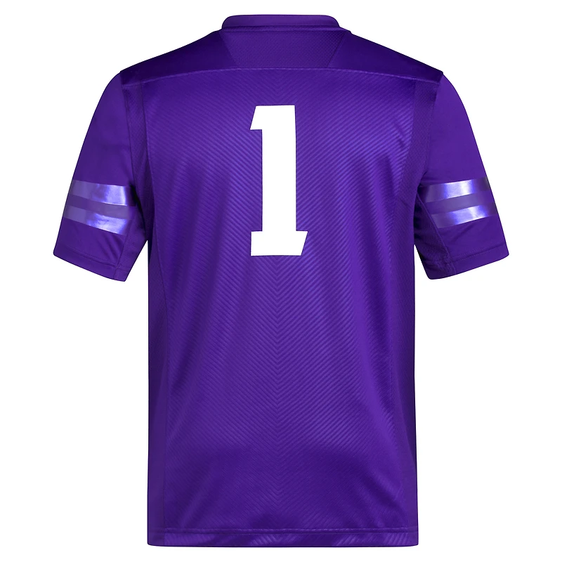 Men's adidas #1 Purple Washington Huskies Premier Football Jersey