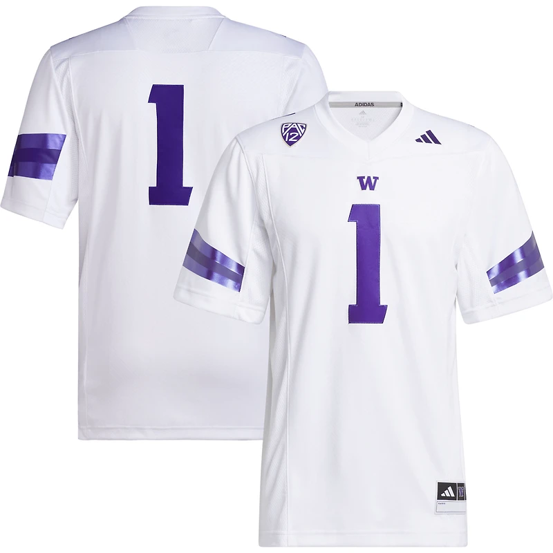 Adidas # Blanc Washington Huskies Premier Jersey pour homme