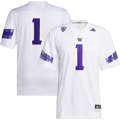 Adidas # Blanc Washington Huskies Premier Jersey pour homme