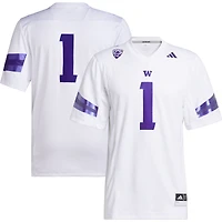 Adidas # Blanc Washington Huskies Premier Jersey pour homme