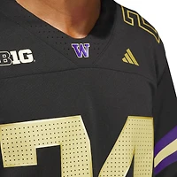 Maillot de stratégie alternatif Premier noir adidas #24 Washington Huskies pour homme