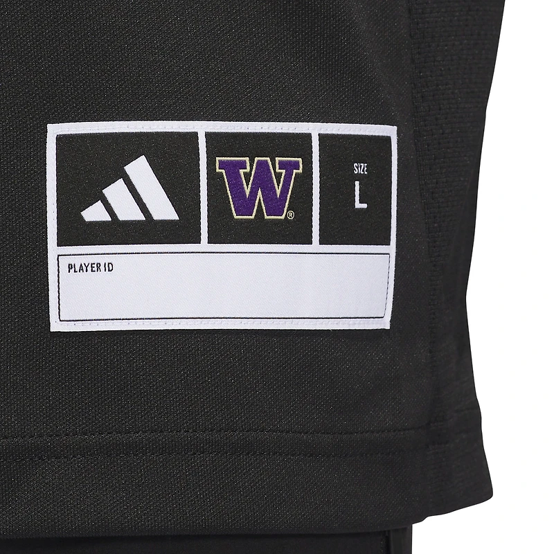 Maillot de stratégie alternatif Premier noir adidas #24 Washington Huskies pour homme
