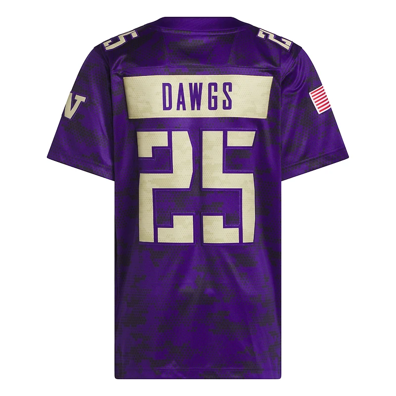 Men's adidas #25 Purple Washington Huskies Honor & Support Premier Strategy Jersey