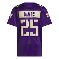 Men's adidas #25 Purple Washington Huskies Honor & Support Premier Strategy Jersey