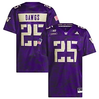 Maillot adidas violet n° 25 Washington Huskies Honor & Support Premier Strategy pour homme