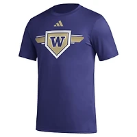 T-shirt d'avant-match violet adidas pour hommes des Washington Huskies 2023/24 AEROREADY Homeland Plate