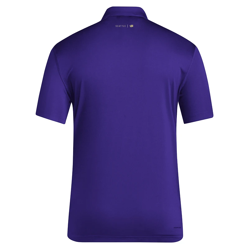 Men's adidas Purple Washington Huskies 2024 Coaches AEROREADY Polo