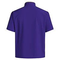 Men's adidas Purple Washington Huskies 2024 Coaches Sideline Half-Zip Short Sleeve Jacket