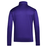 Haut adidas violet à glissière quart de tour pour homme Washington Huskies 2024 Coaches Sideline