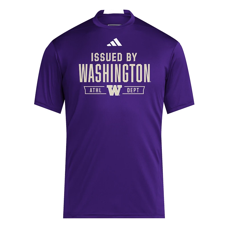 T-shirt d'entraînement adidas violet Washington Huskies 2025 pour homme