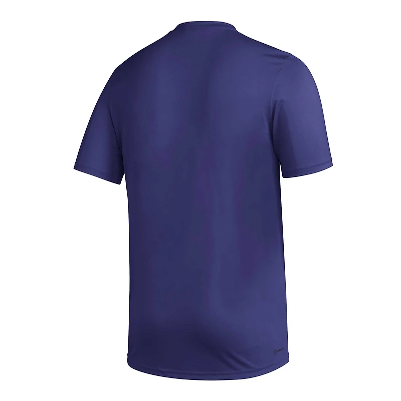 T-shirt d'avant-match adidas Washington Huskies AEROREADY violet pour homme