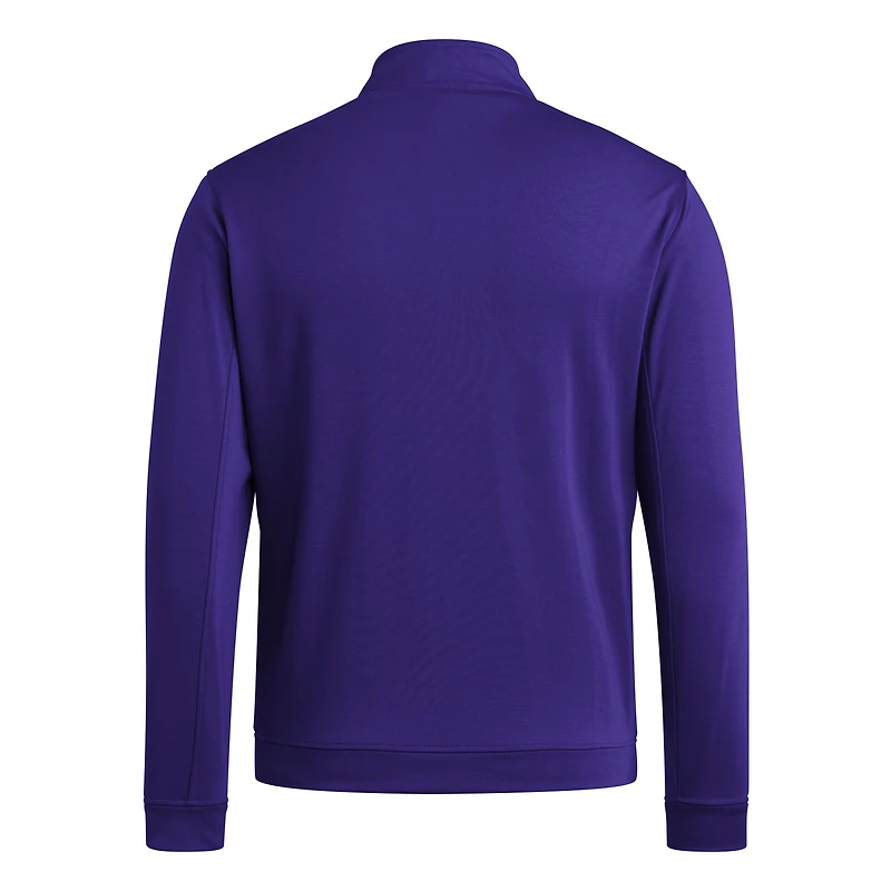 Pull zippé adidas violet Washington Huskies Elevated Tri-Blend pour homme