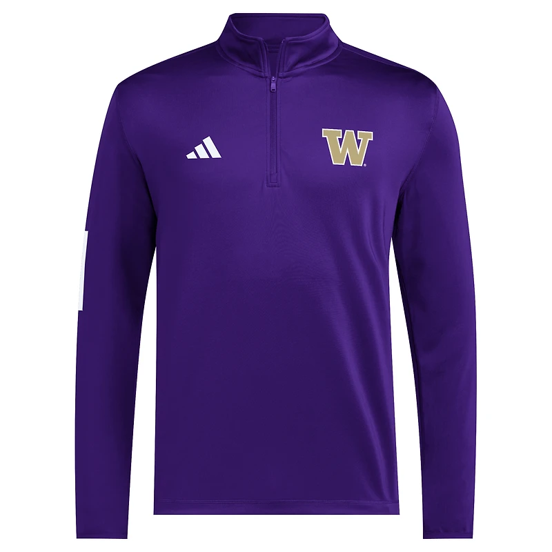 Men's adidas Purple Washington Huskies Half-Zip Golf Jacket