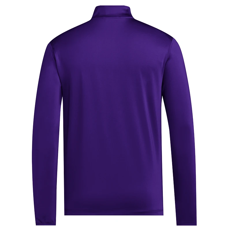 Veste de golf adidas violette Washington Huskies à demi-zip pour homme
