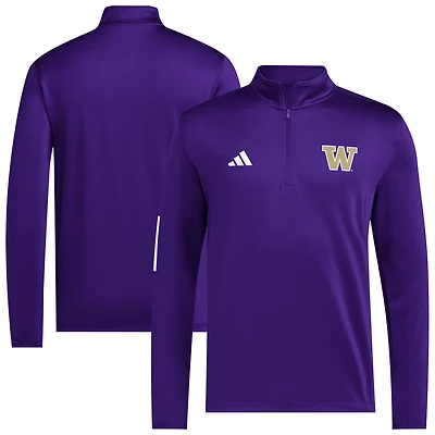 Men's adidas Purple Washington Huskies Half-Zip Golf Jacket