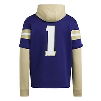 Sweat à capuche violet adidas Washington Huskies pour homme
