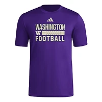 T-shirt d'avant-match violet adidas Washington Huskies pour homme