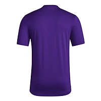 Men's adidas  Purple Washington Huskies Locker Laces Out Pre-Game T-Shirt