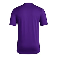 T-shirt de basket-ball adidas violet Washington Huskies Locker On-Court Pre-Game pour homme