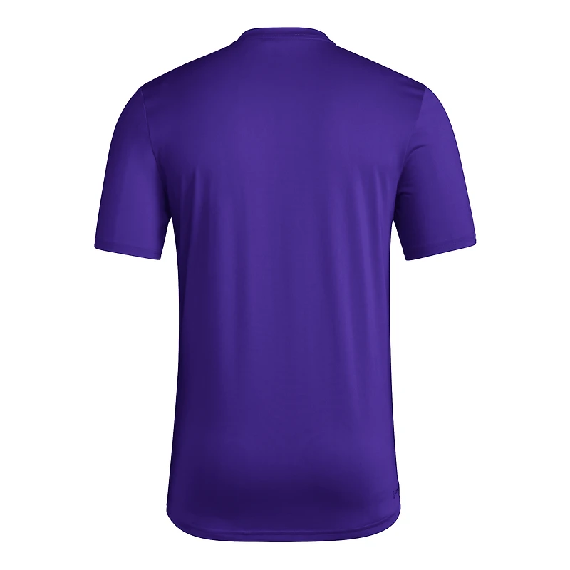 T-shirt adidas violet Washington Huskies Locker On-Court The Fade Pregame AEROREADY pour homme