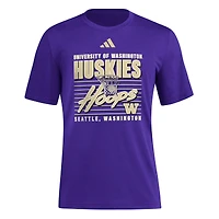 T-shirt adidas violet Washington Huskies Locker Swish Tri-Blend pour homme