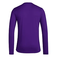 T-shirt à manches longues violet adidas Washington Huskies On-Court Pregame pour homme