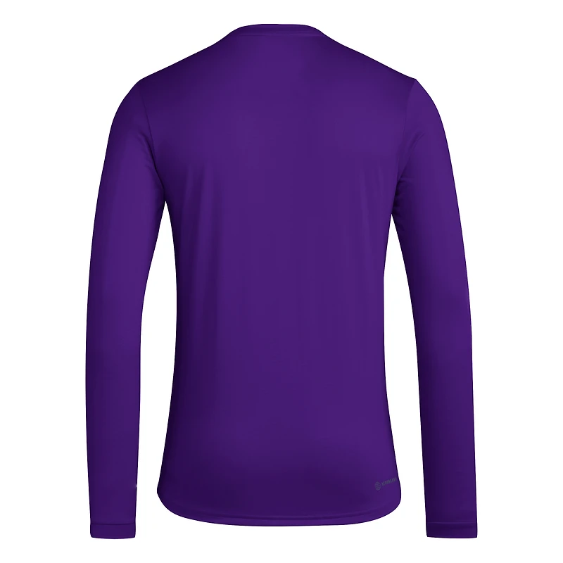 Men's adidas Purple Washington Huskies On-Court Pregame Long Sleeve T-Shirt